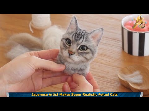 Japanese Artist Makes Super Realistic Felted Cats