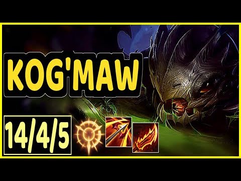 KOG'MAW VS CAITLYN - 14/4/5 KDA ADC GAMEPLAY