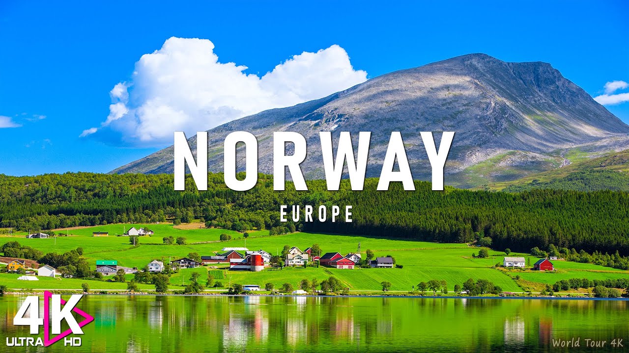 FLYING OVER NORWAY (4K UHD) Amazing Beautiful Nature Scenery & Relaxing Music For Stress Relief
