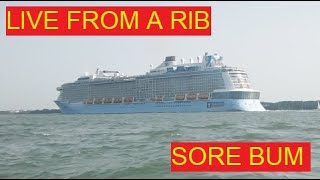 Anthem of the Seas - Live Stream from a bouncy rib on Southampton Water