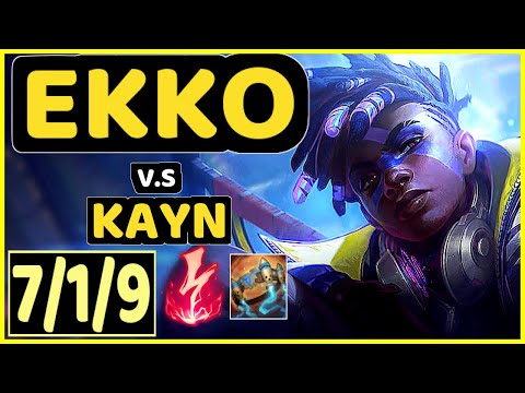 WARDEN (EKKO) vs KAYN - 7/1/9 KDA JUNGLE GAMEPLAY - EUW Ranked GRANDMASTER