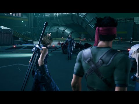 Final Fantasy 7 Remake - Battle at Shinra Warehouse & Boss: Roche (Duel)