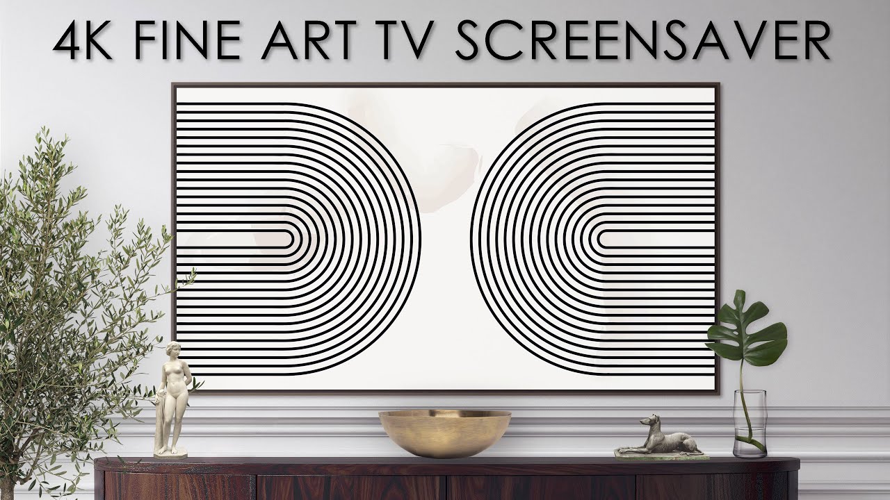 TV Art Screensaver Modern Art | Line Arches | Vintage Art TV Background | 4K Fine Art for your TV