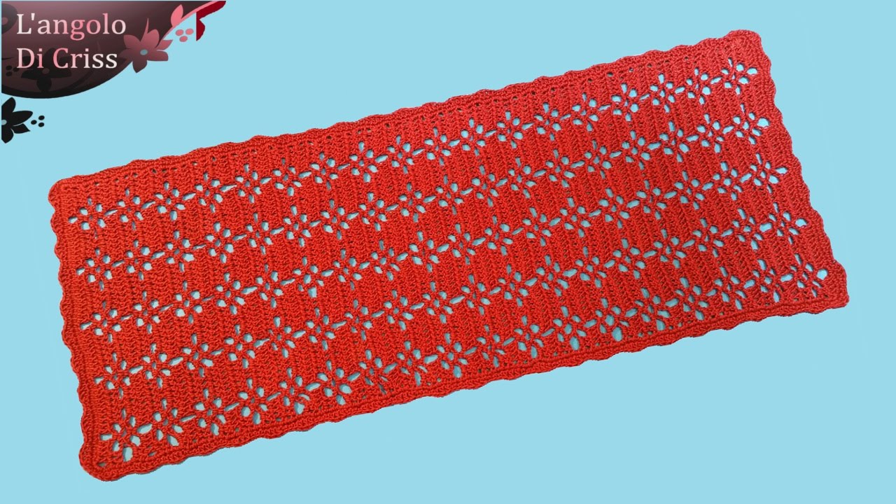 Centrotavola runner all'uncinetto facile - tutorial passo a passo