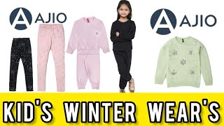 AJIO shopping Haul/Ajio kids winter wear/co ord set/leggings for kids/sweater/all under 500🤗