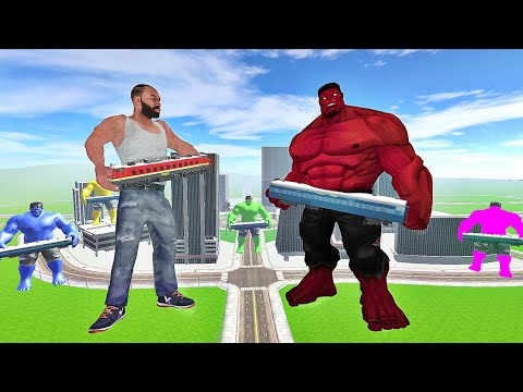 Franklin vs Colourful Hulk - indian bikes driving 3d game