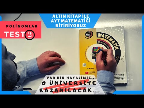 POLİNOMLAR TEST 2 ALTIN KİTAP KONU ANLATIMLI ÇÖZÜMLERİ(MİRAY YAYINLARI)