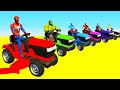 Flatbed Trailer Truck Potholes Transport Car Rescue Cars Vs Deep Water BeamNG Drive