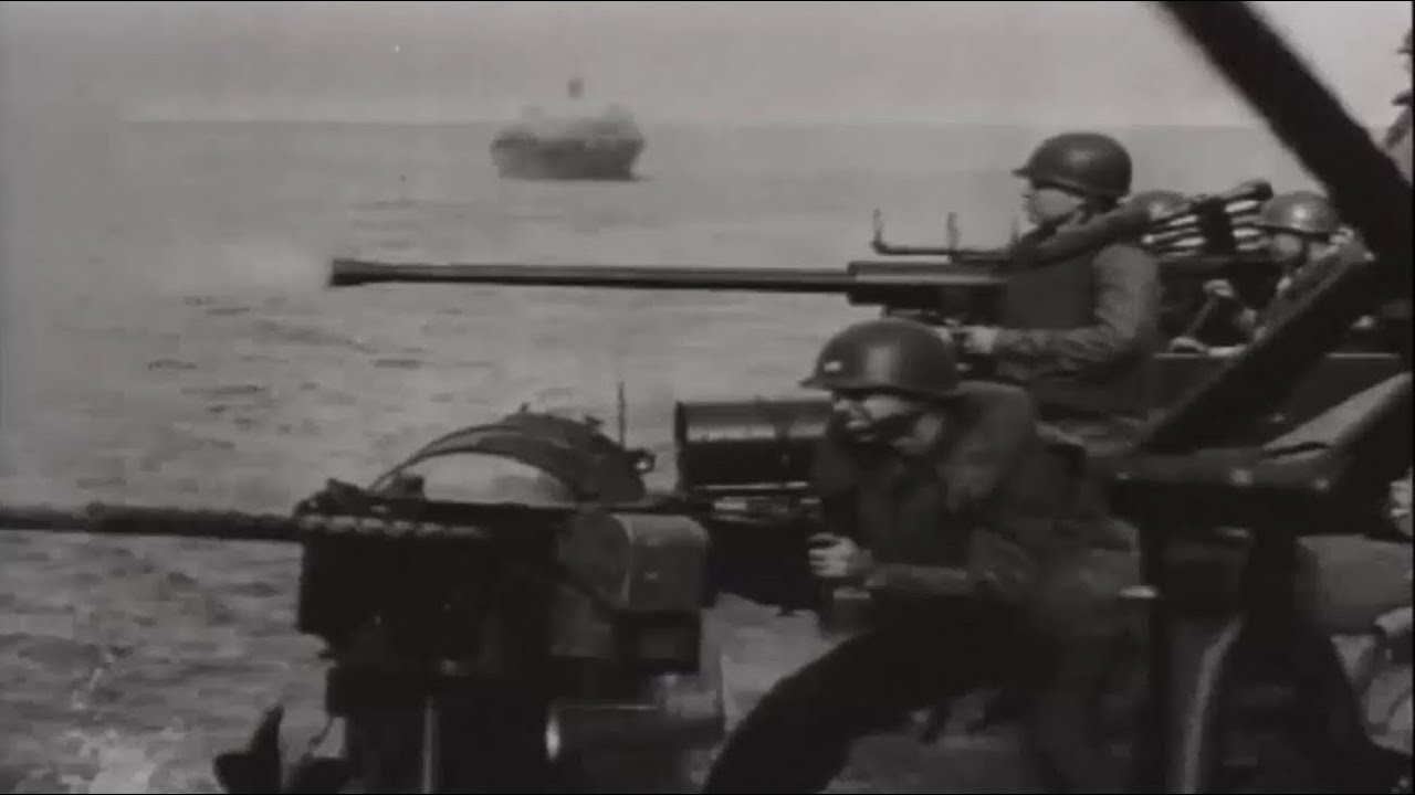 PT Boats in Action Attack on Coastal Oil Installations Borneo WW2 Combat Video Footage w/ Sound