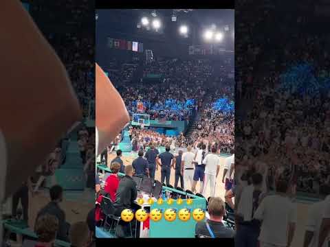Bench reaction to Curry’s 3 👀 #parisolympics2024 #sportsnews #sports #olympics #nba