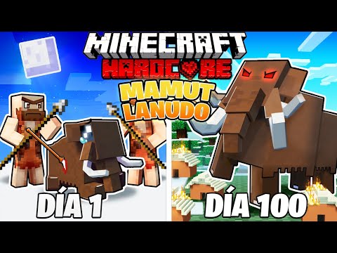 MaxCraft Español - I SURVIVED 100 DAYS as a WOOLLY MAMMOTH in MINECRAFT HARDCORE!