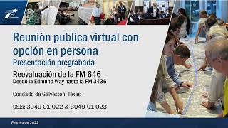Reunión pública virtual con opción en persona FM 646 Desde la Edmund Way hasta la FM 3436