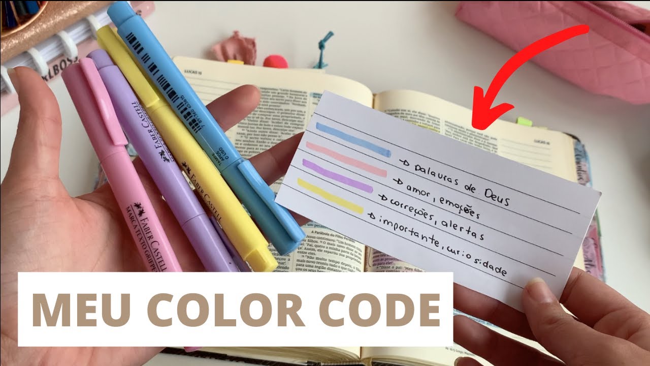 COMO EU MARCO MINHA BÍBLIA | Meu Color Code (Código de Cores)