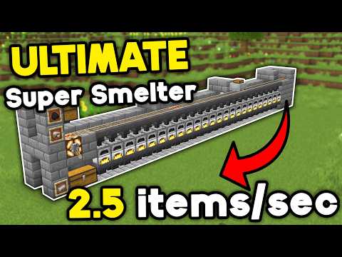 Easiest Super Smelter Minecraft Bedrock 1.21 (2025)