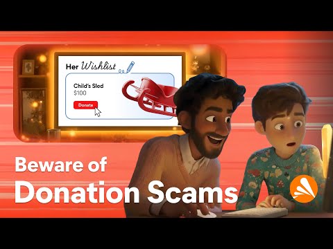 Video Thumbnail: How to Avoid Fake Charity Fundraiser Scams | The Seventh Day of Scam-mas