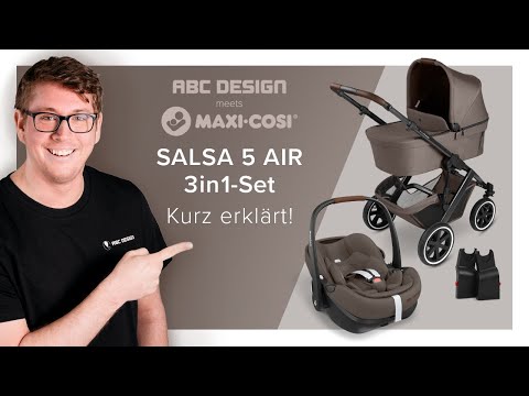 3in1 Kinderwagen Set: ABC Design Salsa 5 Air & Maxi-Cosi Pebble 360 Pro² | ABC Design