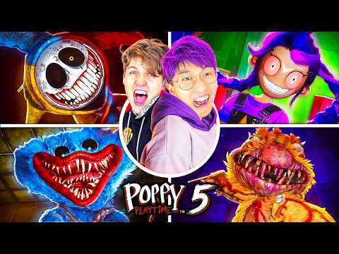 POPPY PLAYTIME CHAPTER 5 ALL JUMPSCARES + ALL CUTSCENES!? (LANKYBOX REACTION!)