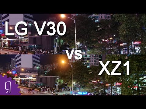 LG V30 vs Sony Xperia XZ1 Camera Test | Low Light Photo | Steadyshot