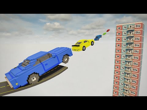 Big & Small Cars vs Dynamic Building | Teardown