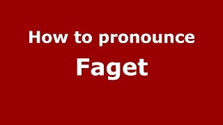 How to pronounce Făget