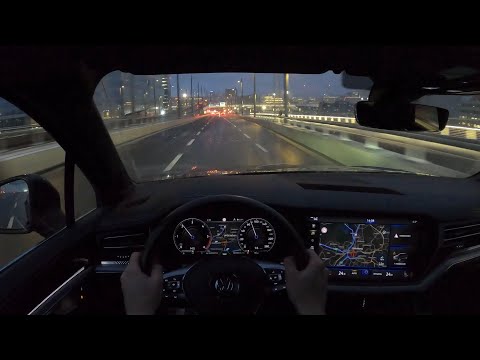 Volkswagen Touareg 3.0 TDI 2019 || 4K NIGHT POV Test Drive