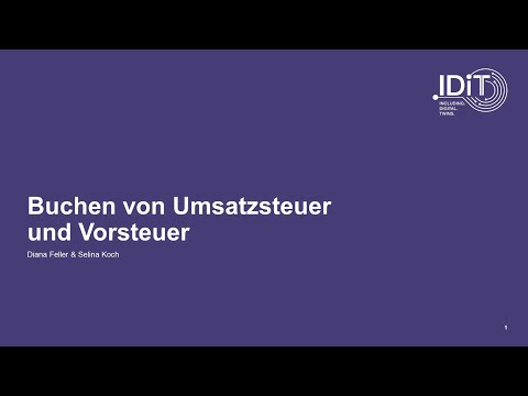 Buchen von Umsatzsteuer und Vorsteuer