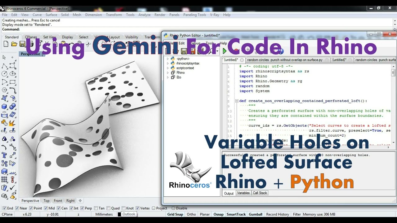Using Gemini Ai for Design in Rhino(Python Script) 