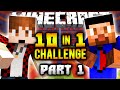 10 IN 1 CHALLENGE Part 1 with Vikk & Mitch ...