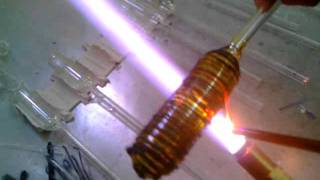 Blowing glass spoon pipe