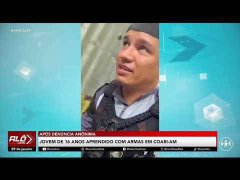 Jovem de 14 anos é apreendido com armas em Coari no Amazonas 