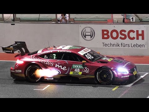 Sights & Sounds of the first ever DTM Race Weekend by night: Flames, Sparks, Race Start Procedure