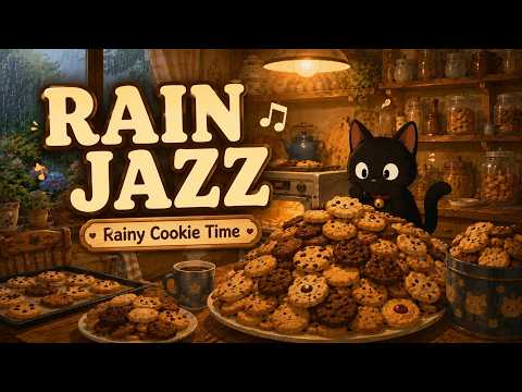 Black Cat’s Rainy Cookie Trouble 🍪🐈‍⬛ | Cozy Lo-fi Jazz Hop