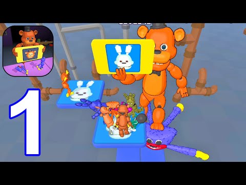 Bear Party - Gameplay Walkthrough Part 1 All Levels 1-17 FNAF & Huggy Wuggy Skin (Android,iOS) - YouTube