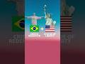 Cristo Redentor Statue Of Liberty Photoshop Art Usa Brasil