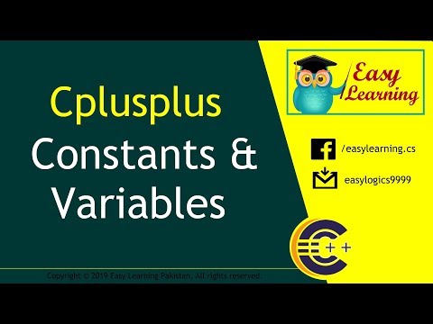 C++ Constants, Variables, Data types, Keywords | Video Tutorial Part 1 | Easy Learning IT Classroom Video