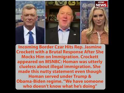 Incoming Border Czar's Brutal Response After Rep Crockett Mocks Him on Immigration