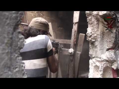 اشتباكات بين لواء مغاوير الغوطة وقوات النظام في حي جوبر في مدينة دمشق