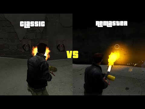 Weapons  Evolution in Grand Theft Auto III 2001 - 2021 (Classic VS Remaster)