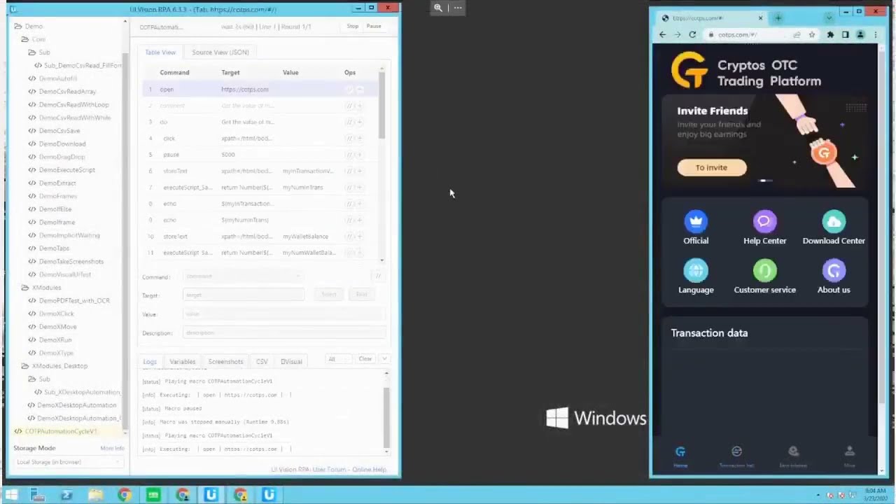 COTP Arbitrage Crypto Trading - New Automation Script Working *NEW*
