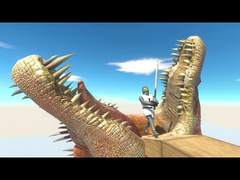 Jump Above Spinosaurus Deadly Mouth - Animal Revolt Battle Simulator