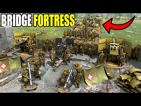 I built a WW2 BRIDGE FORTRESS in New BATTLE SIMULATOR! - Gates of Hell: Airborne DLC