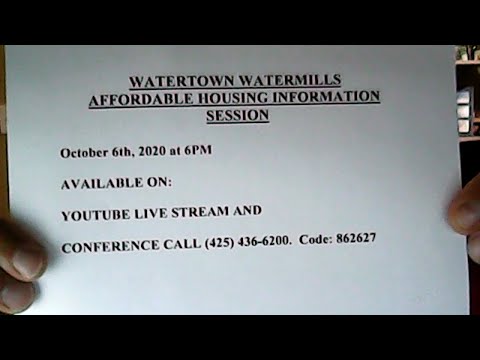 Watertown Watermills Info Session