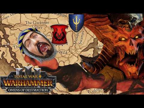 Skulltaker Starts in Lustria in Immortal Empires, Right Next to Alberic (Omens of Destruction DLC)