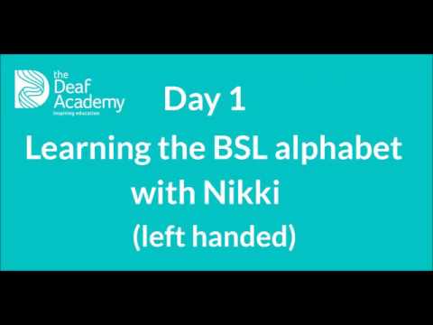 How to Sign British Sign Language Alphabet Left Handed in BSL