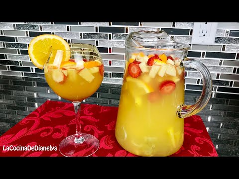 Sangría De Vino Blanco ( Exquisita Para Navidad O Otra Celebración 🍾 )