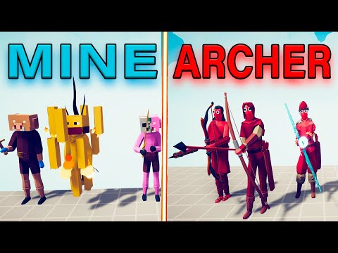 ARCHER TEAM vs MINECRAFT TEAM - Totally Accurate Battle Simulator | TABS