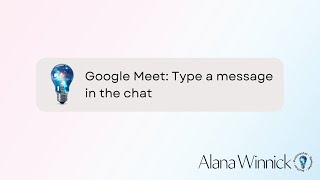 Google Meet: Type a message in the chat