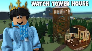 building a BLOXBURG WATCH TOWER HOUSE...