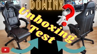 Unboxing Test Dowinx Gaming Stuhl/Chair mit Massage Sportsitz günstig , low bugdet auch Home Office