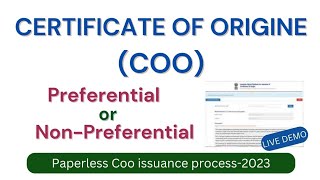 How to Apply Certificate of Origin (COO) |Online Process | SAFTA | GSP | SAFTA | DGFT Portal #safta